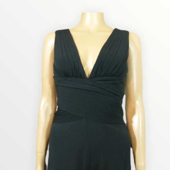 NWT BCBG Jersey Wrap Halter Wide Leg Jumpsuit, XXS - Picture 8 of 15